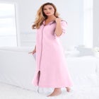 Long Hooded Fleece Sweatshirt Robe image number null
