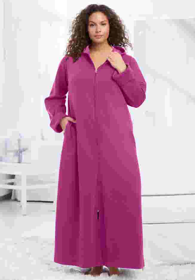 Long Hooded Fleece Sweatshirt Robe image number 0