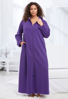 Long Hooded Fleece Sweatshirt Robe