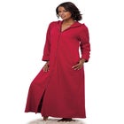 Long Hooded Fleece Sweatshirt Robe image number null