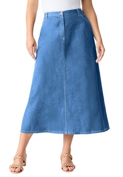 Plus Size Easy-Wear A-Line Skirt