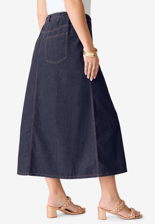 Plus Size Easy-Wear A-Line Skirt image number 2