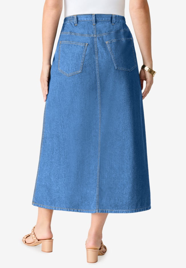 Plus Size Easy-Wear A-Line Skirt image number 1