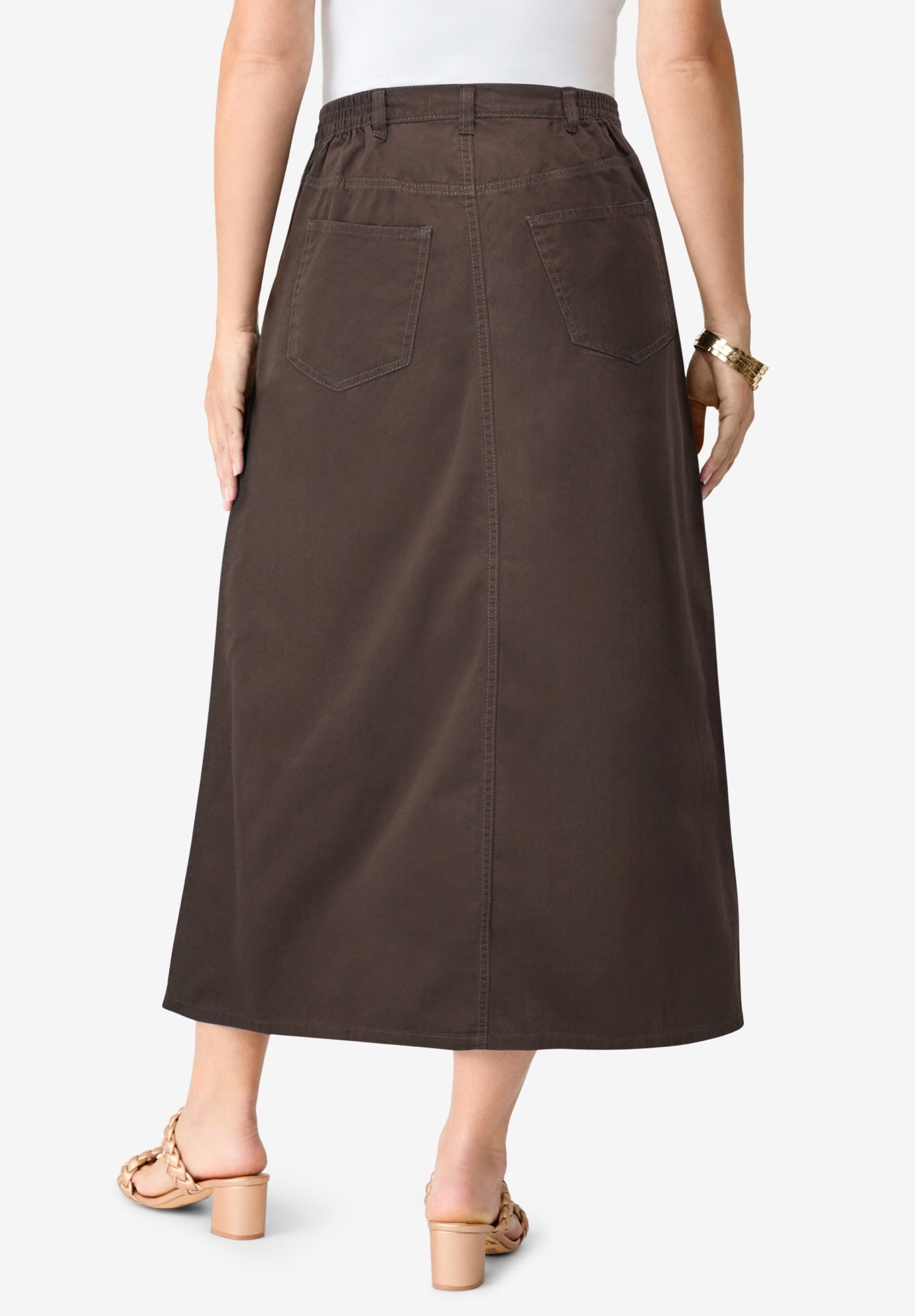 Plus Size Easy-Wear A-Line Skirt image number 1
