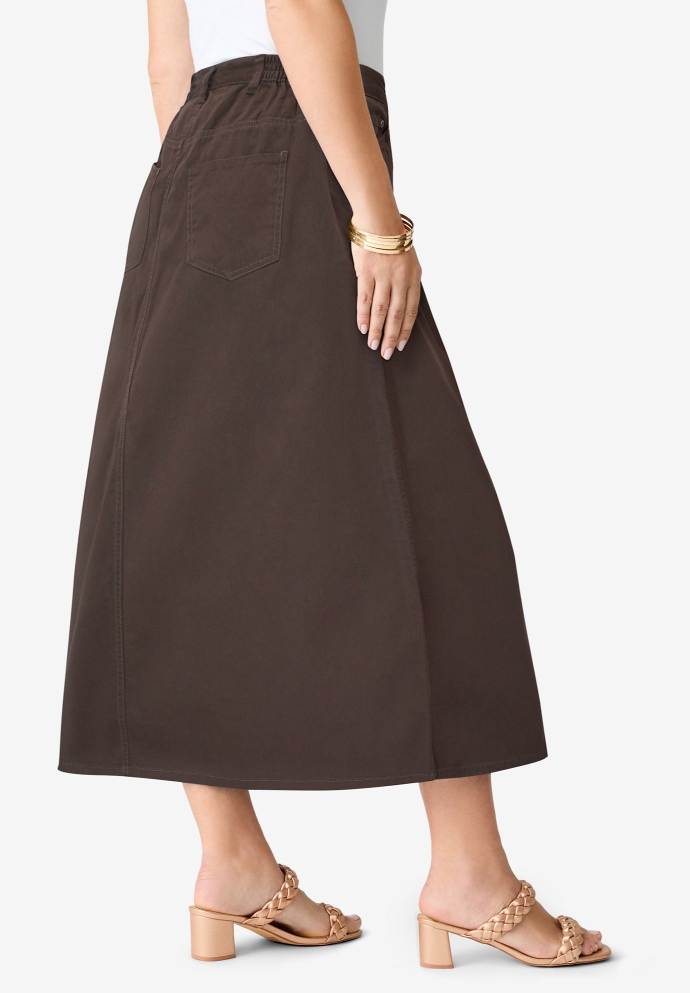 Plus Size Easy-Wear A-Line Skirt image number 2
