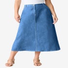 Plus Size Easy-Wear A-Line Skirt image number null
