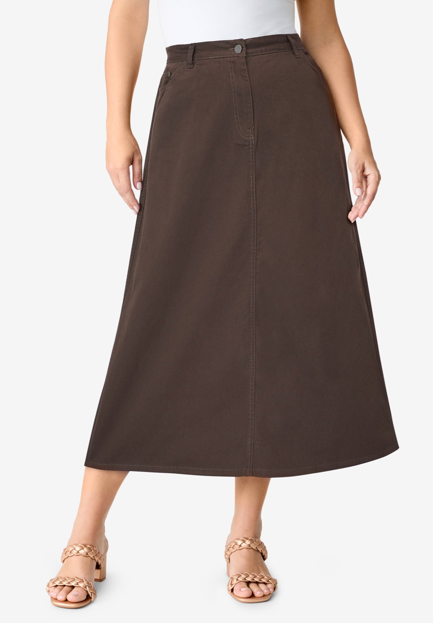 Plus Size Easy-Wear A-Line Skirt image number 0