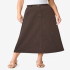 Plus Size Easy-Wear A-Line Skirt image number null