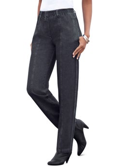 Plus Size Easy-Wear Straight Leg Jean