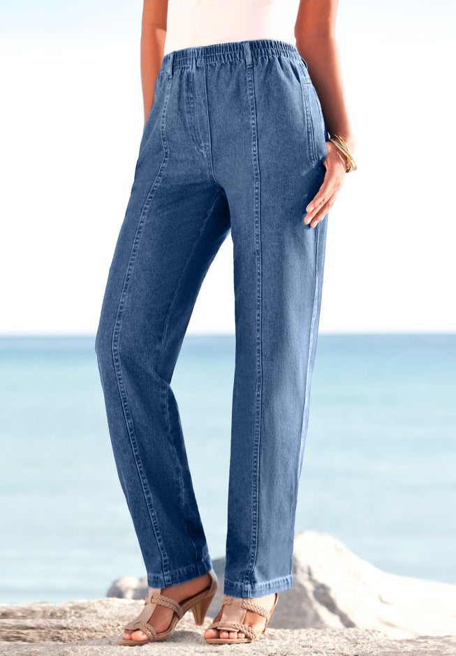 Plus Size Easy-Wear Straight Leg Jean image number 5