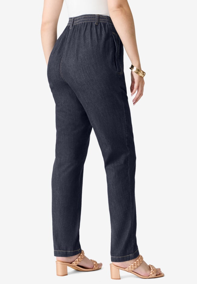 Plus Size Easy-Wear Straight Leg Jean image number 2