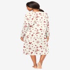 Long-Sleeve Henley Print Sleepshirt  image number null