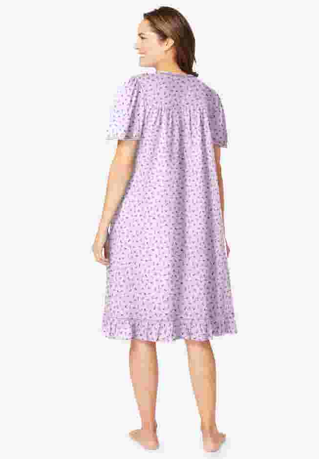 Short Floral Print Cotton Gown image number 1