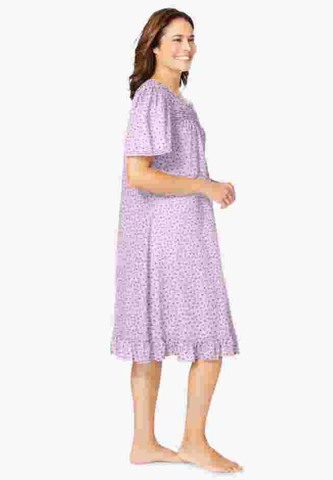 Short Floral Print Cotton Gown image number 2