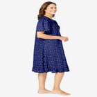 Short Floral Print Cotton Gown image number null