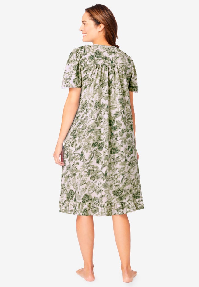 Short Floral Print Cotton Gown image number 1