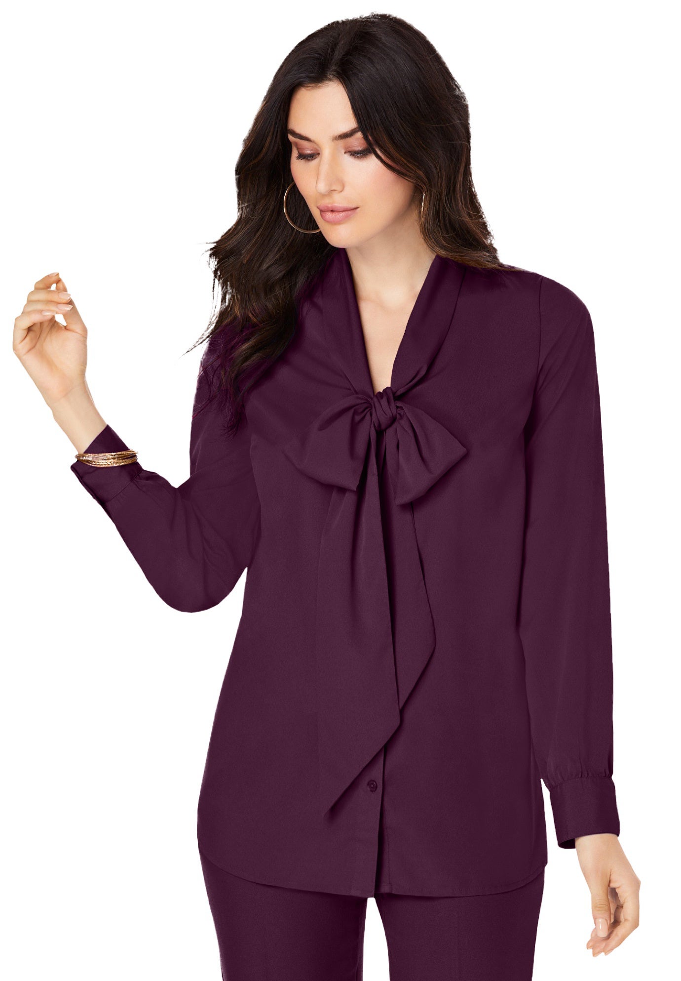 Long Sleeve Bow Blouse image number 1