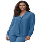 Long Sleeve Bow Blouse image number null