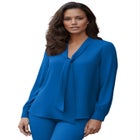 Long Sleeve Bow Blouse image number null