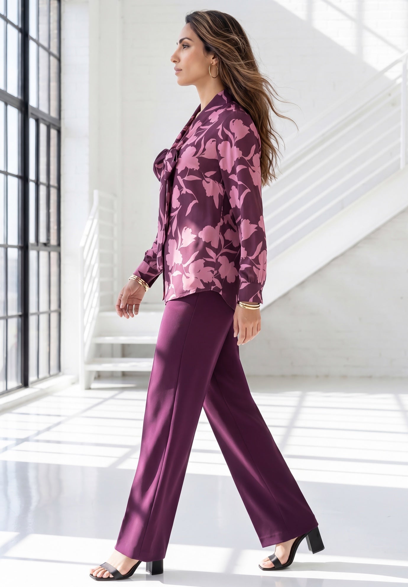 Long Sleeve Bow Blouse image number 2