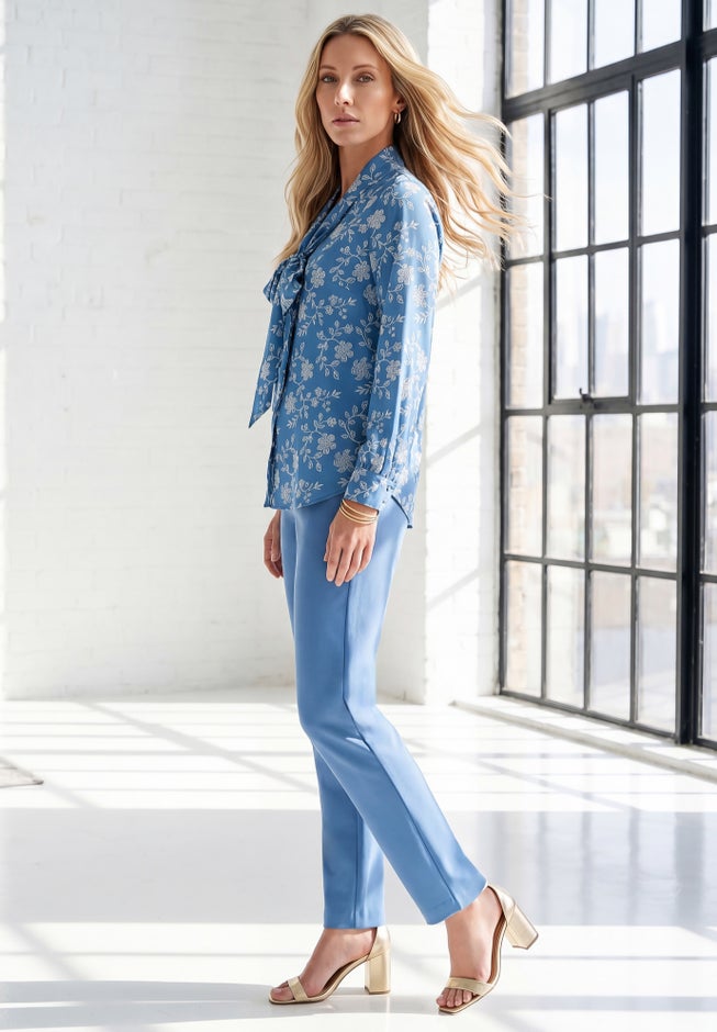 Long Sleeve Bow Blouse image number 2