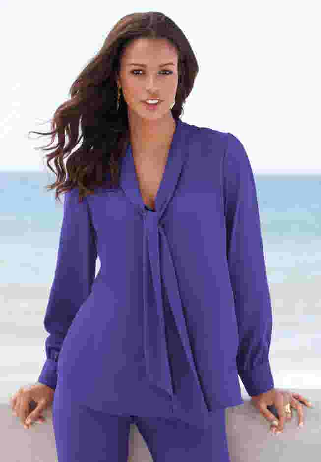 Long Sleeve Bow Blouse image number 0
