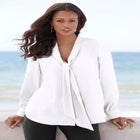 Long Sleeve Bow Blouse image number null