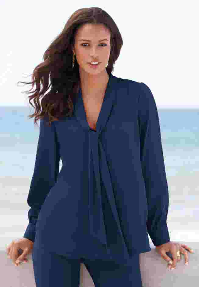 Long Sleeve Bow Blouse image number 0