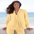 Plus Size Classic Bend Over&reg; Structured Straight Leg Pull-On Pant image number null