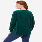 Plush Velour Tunic Sweatshirt image number null