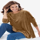 Plush Velour Tunic Sweatshirt image number 1