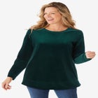 Plush Velour Tunic Sweatshirt image number 0