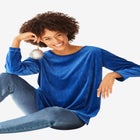 Plush Velour Tunic Sweatshirt image number 0