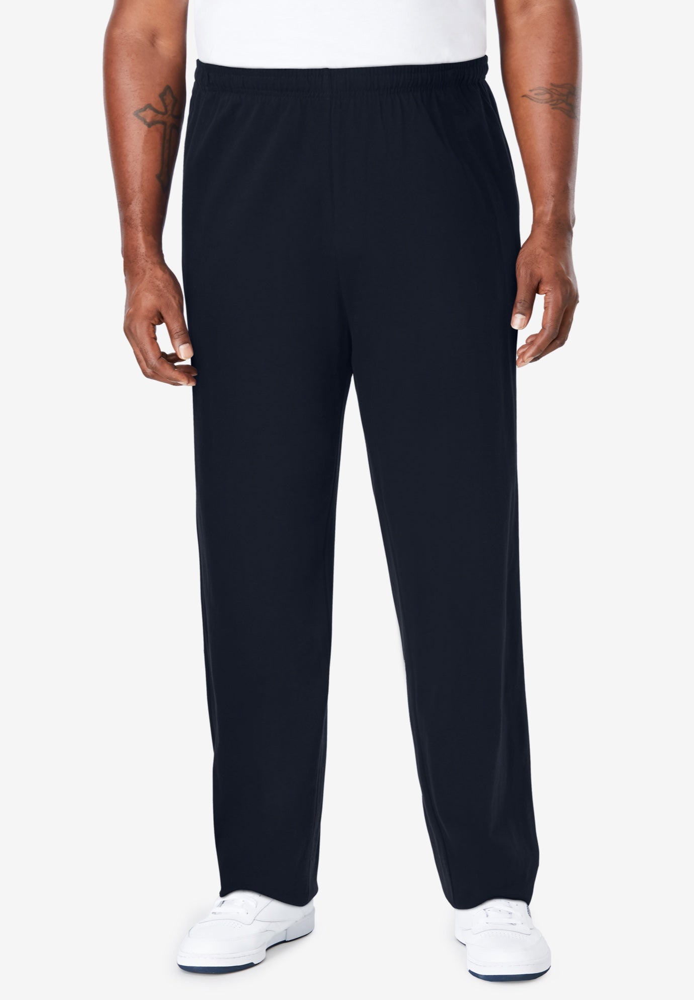 Lightweight Jersey Open-Bottom Sweatpants image number 0