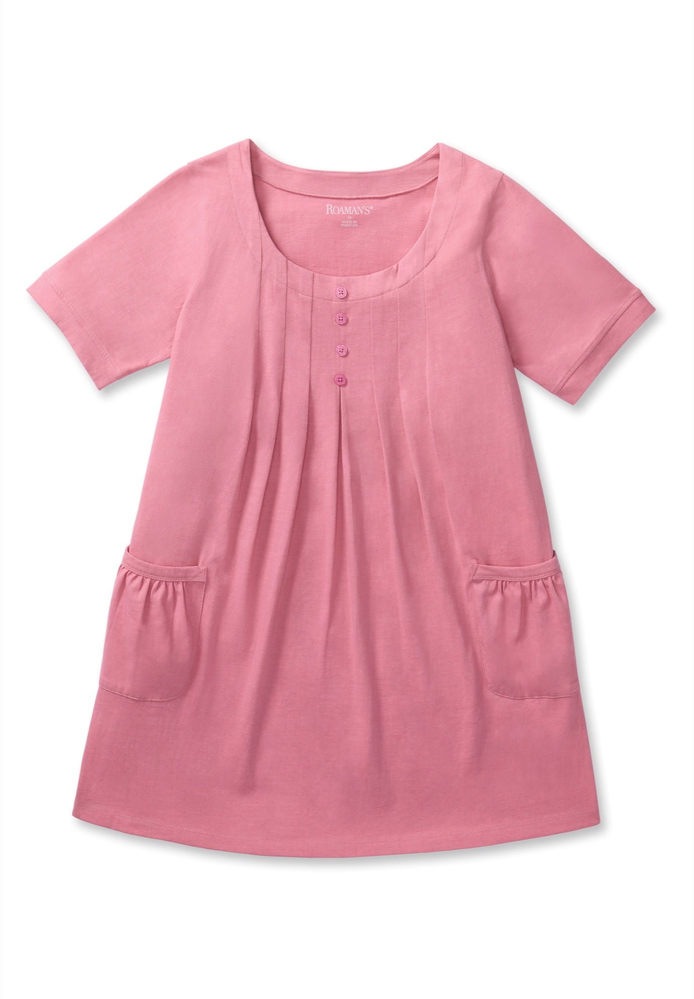 Plus Size Two Pocket Soft Knit Swing Tunic image number 2