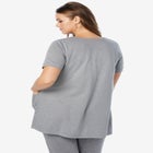 Plus Size Two Pocket Soft Knit Swing Tunic image number null