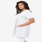 Plus Size Two Pocket Soft Knit Swing Tunic image number null