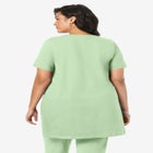 Plus Size Two Pocket Soft Knit Swing Tunic image number null