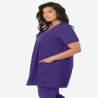 Plus Size Two Pocket Soft Knit Swing Tunic image number null
