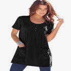 Plus Size Two Pocket Soft Knit Swing Tunic image number null