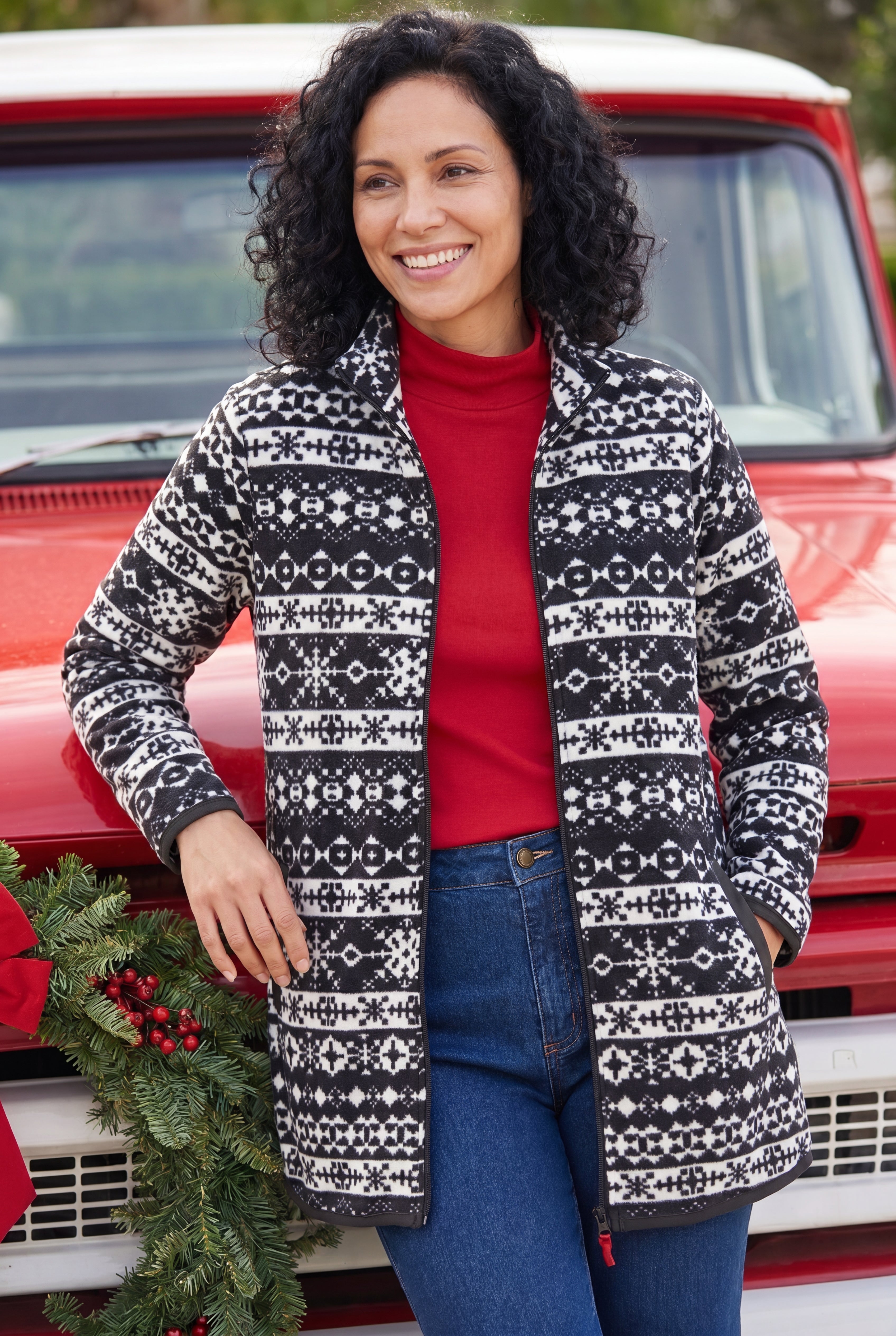 Zip-Front Microfleece Jacket image number 0