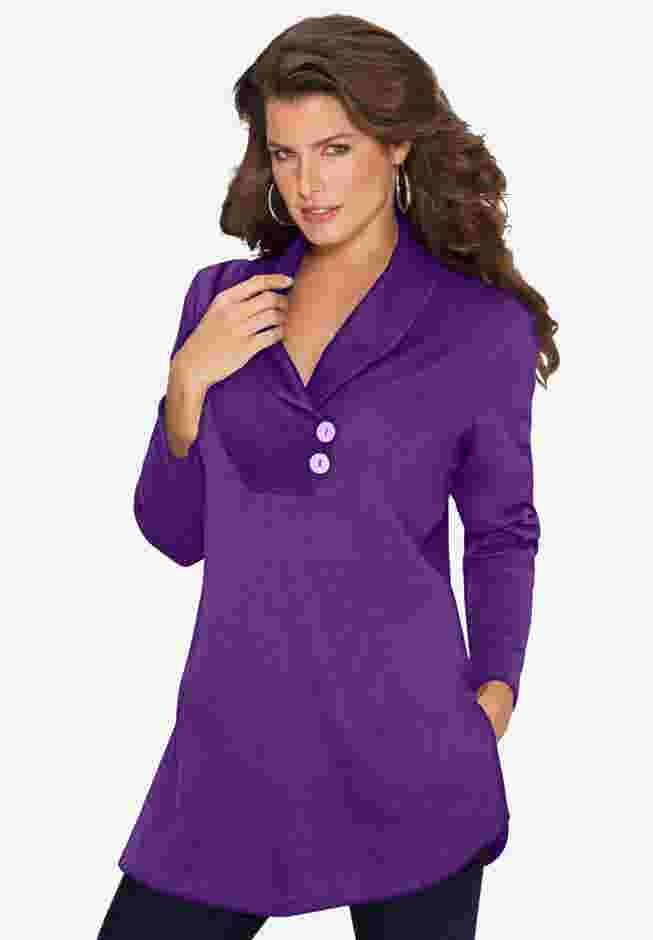 Thermal Shawl Collar Tunic image number 0
