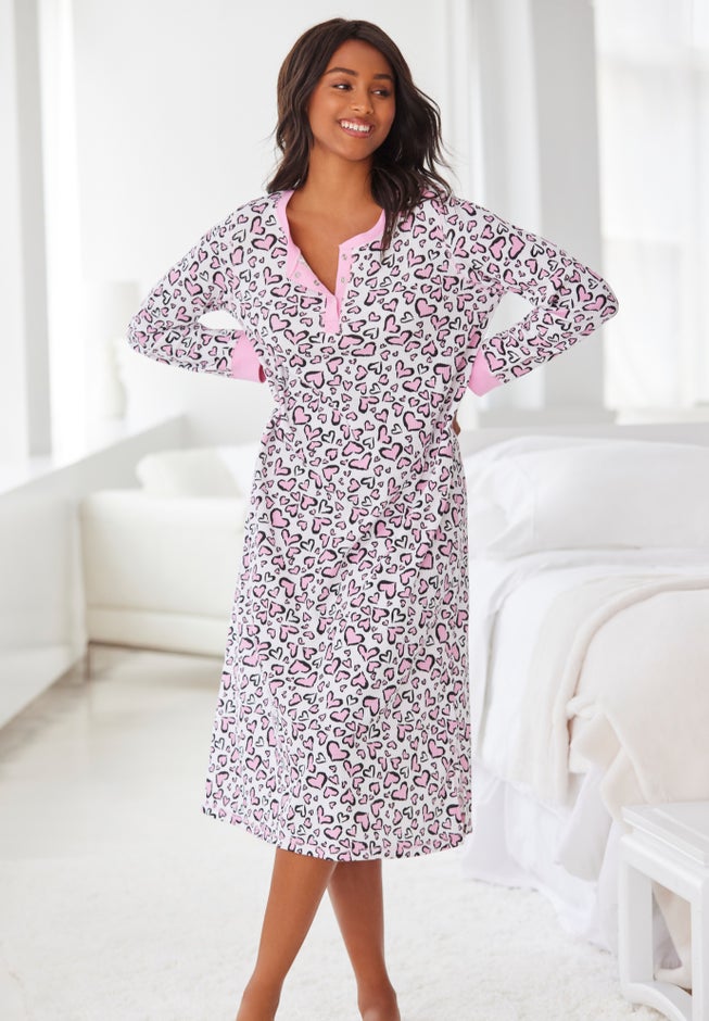 Thermal Henley Sleepshirt image number 5