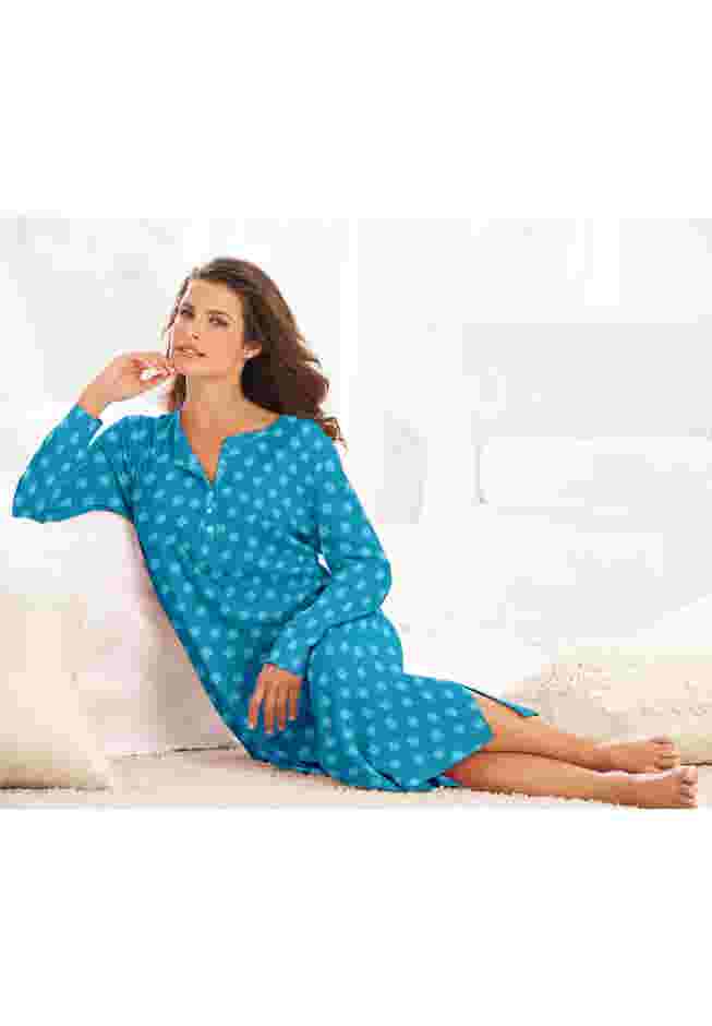 Thermal Henley Nightgown image number 3