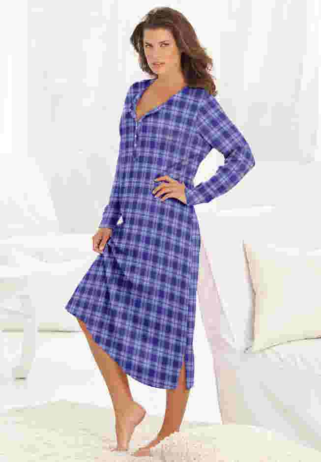 Thermal Henley Nightgown image number 4