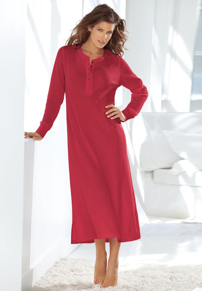Thermal Henley Nightgown image number 0