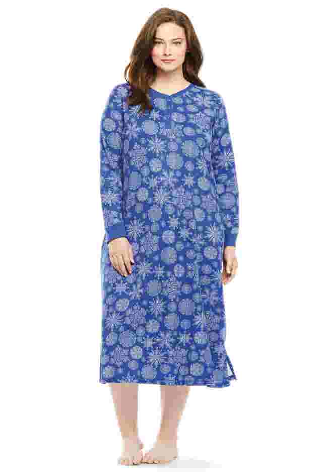 Thermal Henley Nightgown image number 2