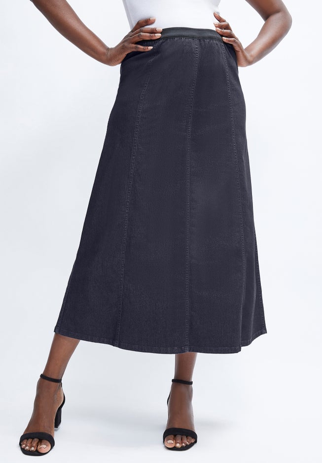 Stretch Denim Jegging Skirt image number 3