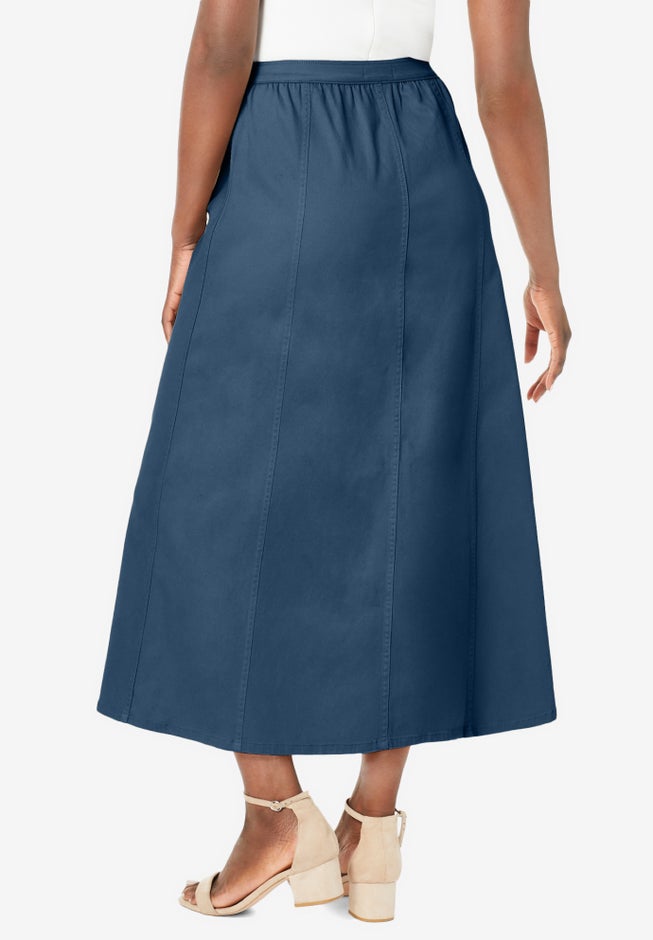 Stretch Denim Jegging Skirt image number 1