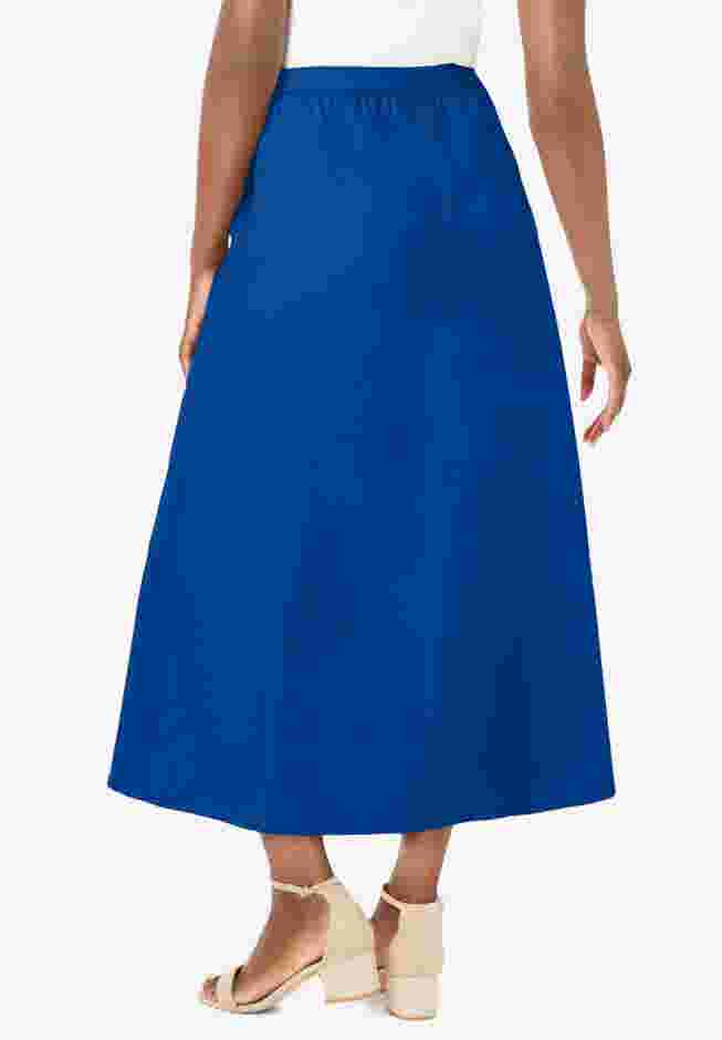 Stretch Denim Jegging Skirt image number 1